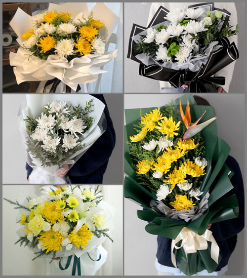 贵州六盘水盘县竹海镇色绿村白事花束代送